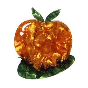 Erstwilder Peachy Keen Brooch Rare